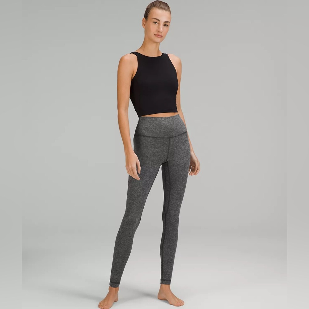 lululemon Wunder Under Knit 7/8 Leggings Gray Size 6